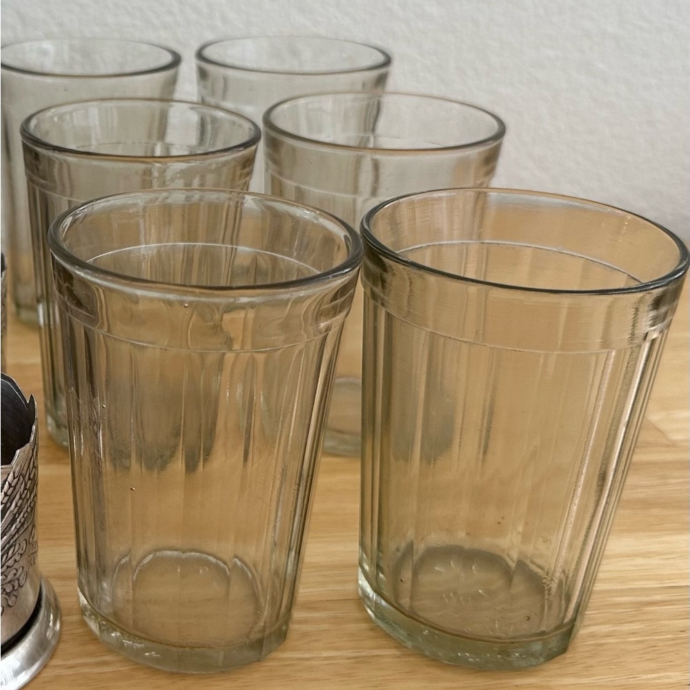 Set of 3 Vintage Soviet Clear Glasses